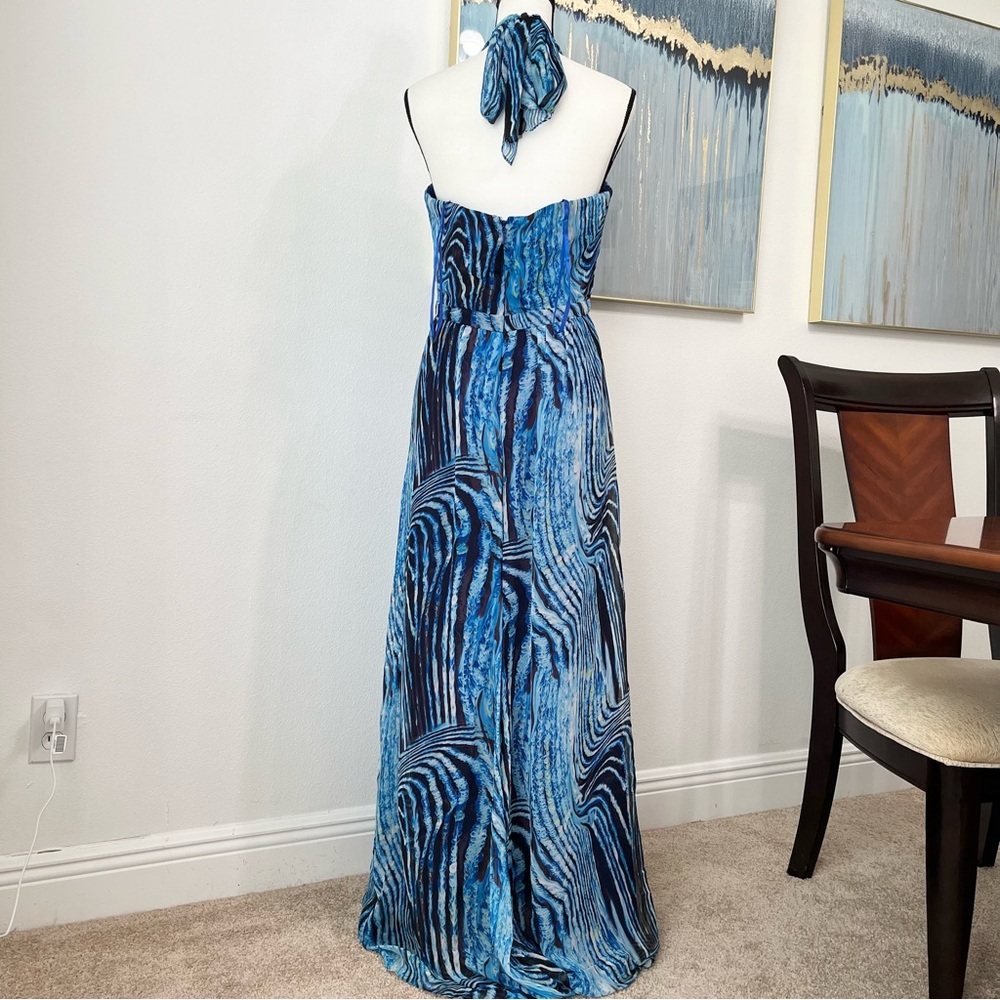 Bcbgeneration Vibrant Blue Patterned Maxi Dress - image 6